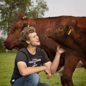 Jorick met een kalf